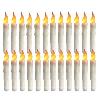 Set mit 12/24 LED-Kerzen mit Batteriebetrieb, flackerndem Licht, flammenlose Kunstkerzen für Weihnachten, Zuhause, Kirche, Party, Hochzeit