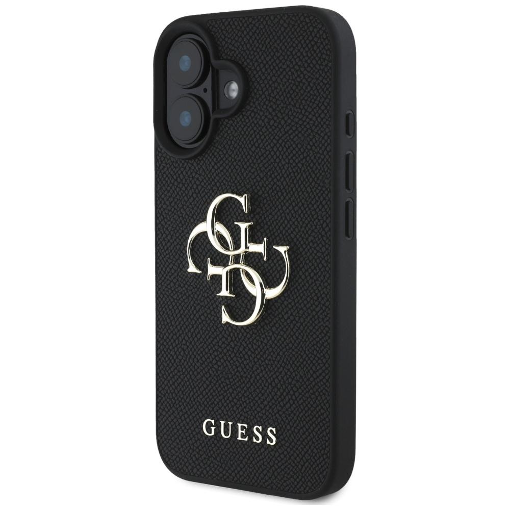 Etui Guess Grained Big 4G Logo Small     Classic Logo Do Iphone 16 Czarny