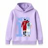 Kids Boys Girls Crew Neck Short Sleeve 100% Cotton T-Shirt, Football Superstar Pattern Casual Soft Comfortable Tee for Daily Sports Outdoor Wear