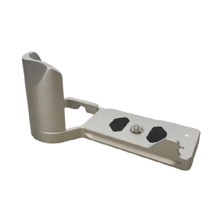 

L Bracket Plate Quick Release Hand Grip with Wood Handle For ZV E10 Perfectly For Travel Recording Durability срібний
