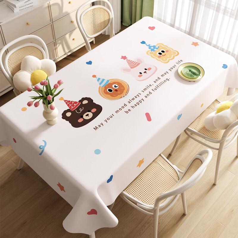 ZISIZ Dopamine Waterproof PVC Tablecloth
