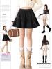 2025 A/W Sweet Corduroy High-Waisted Ruffle Hem Short Skirt