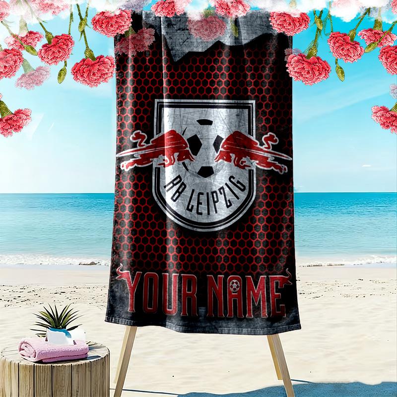 Name Custom RB Leipzig Print Beach Towel, Large Soft Quick Dry Towel for Beach Camping Swimming