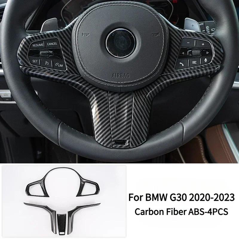 Für BMW 5er G30 G38 2018-2023 Kohlefaser Mittelkonsole Armaturenbrett Panel Abdeckung Zierleisten Aufkleber Innenraum Tuning Zubehör