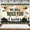 Militär Armee Thema Jungen Geburtstagsparty Dekorationen Camouflage Soldat Flugzeug Panzer Hintergrund Cartoon Luftballon Banner Kinderspielzeug Geschenk