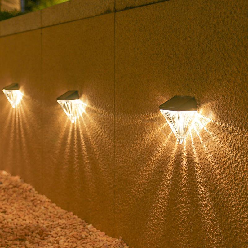 Solar Wall Lamp LED Outdoor Landscape Lighting Waterproof Security Light for Garden Courtyard Fence Pathway Yard Decoration