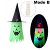 Halloween Glowing Witch Hat Lanterns Hanging Decoration for Garden Porch Room Indoor Outdoor Holiday Party Props Decor
