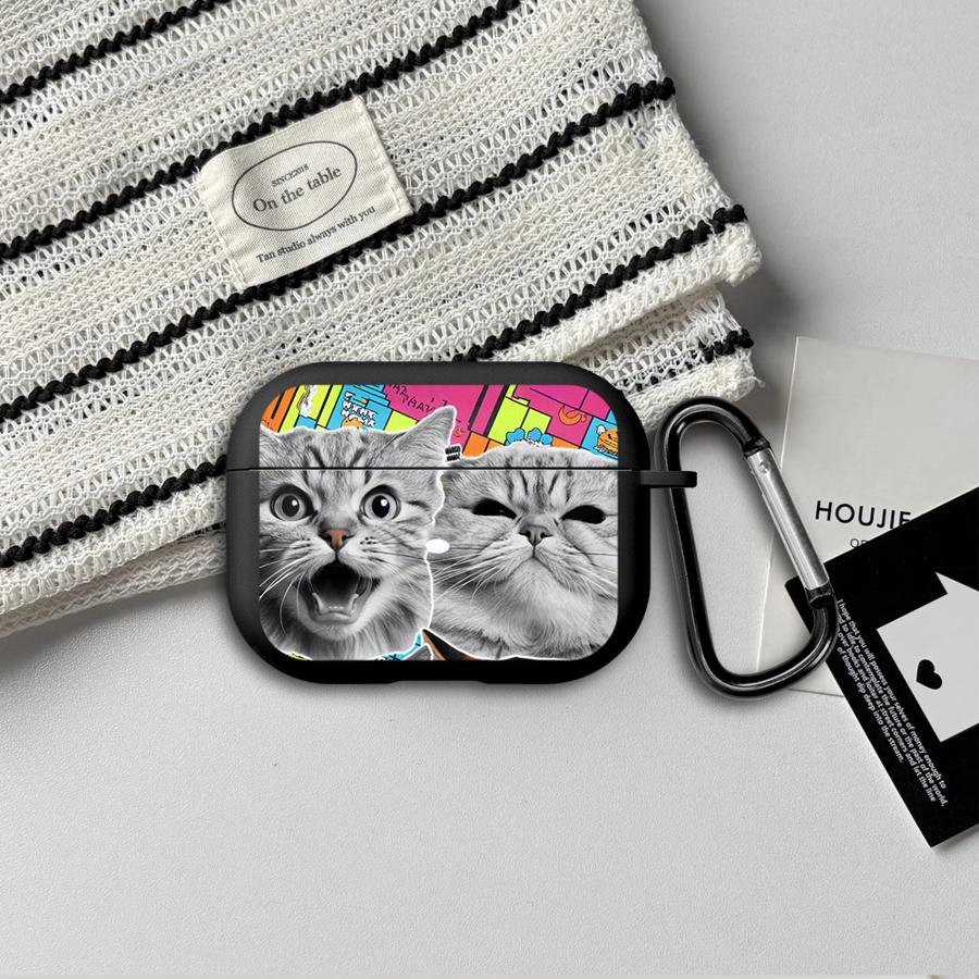 Expressive Cat Cute Earphone Cases Cover Case For Airpods 1 3 Pro3 Pro 4 Pro2 2
