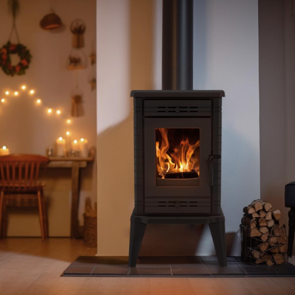 Wood burning cast iron stove KRATKI K10 Ø 130 10 kW