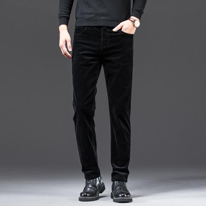 Весенне-осенне-зимние вельветовые брюки мужские повседневные брюки свободные прямые универсальные вельветовые брюки 34