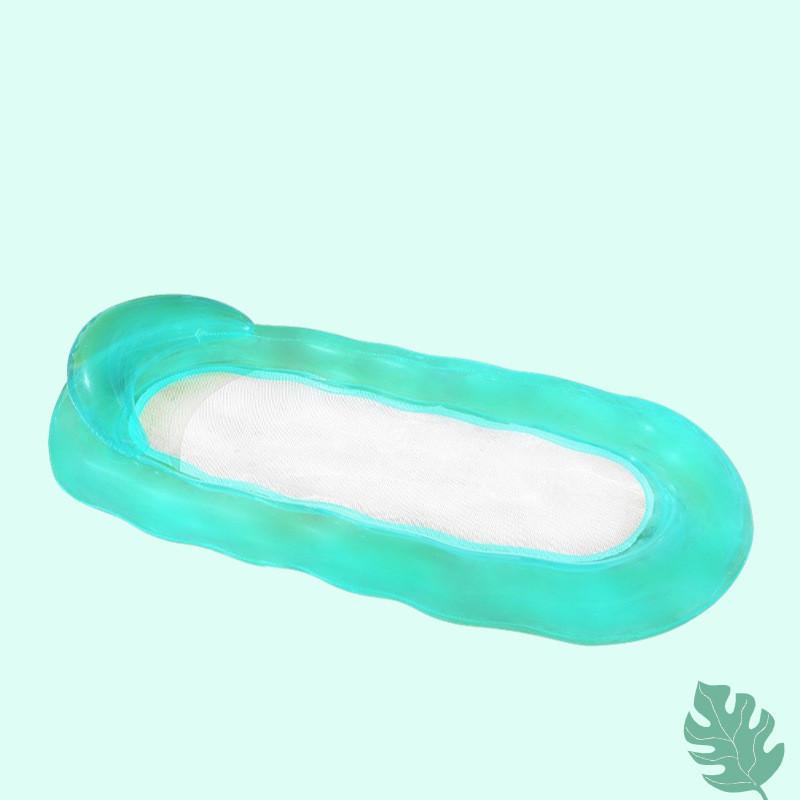 

Adult Inflatable Water Lounger With Net Foldable Hammock Wave Rider Eco-friendly Pvc Material Pearl Green/pearl Pink 160*90cm