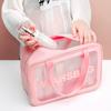 Transparent Makeup Bag Three Piece Set Wash Bag Matte Semi Transparent Large Capacity Bath Bag Portable Storage Bag