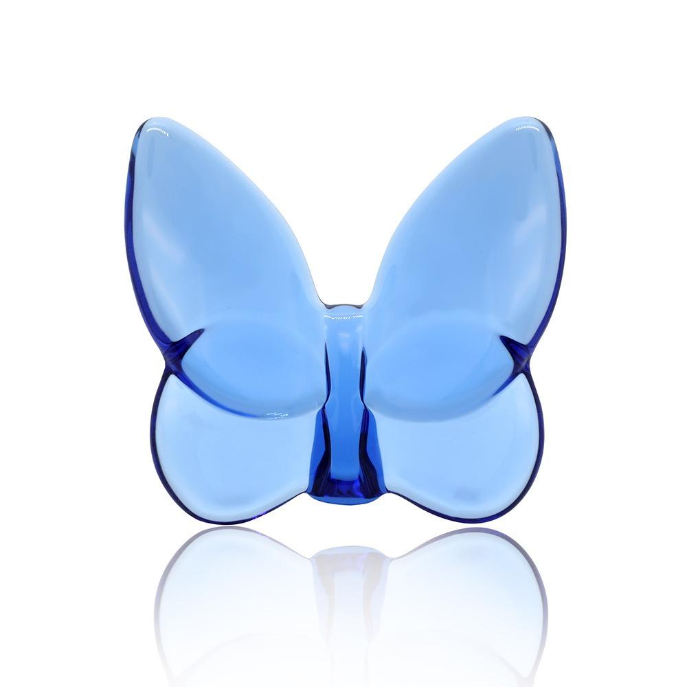 Glass Butterfly Figurine Mini Table Ornaments Elegant Desktop Decoration  Craft Collection