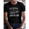 Europäische Größe [Lieblingsschwiegersohn T-Shirt] Übergröße Big & Tall Herren Sommer T-Shirt - Lieblingsschwiegersohn Grafikdruck, Kurzarm Freizeit T-Shirt