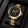 Personalized Creative Steel Belt Watch Men'S Fashion Waterproof Calendar Luminous Quartz Watch