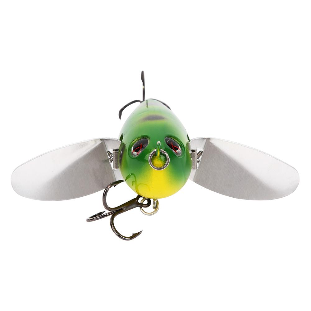 6cm 12.7g ABS Plastic Artificial Fishing Lure Gold Wing Bait Sea Hard Lures Fishing Tackle Accessory2#