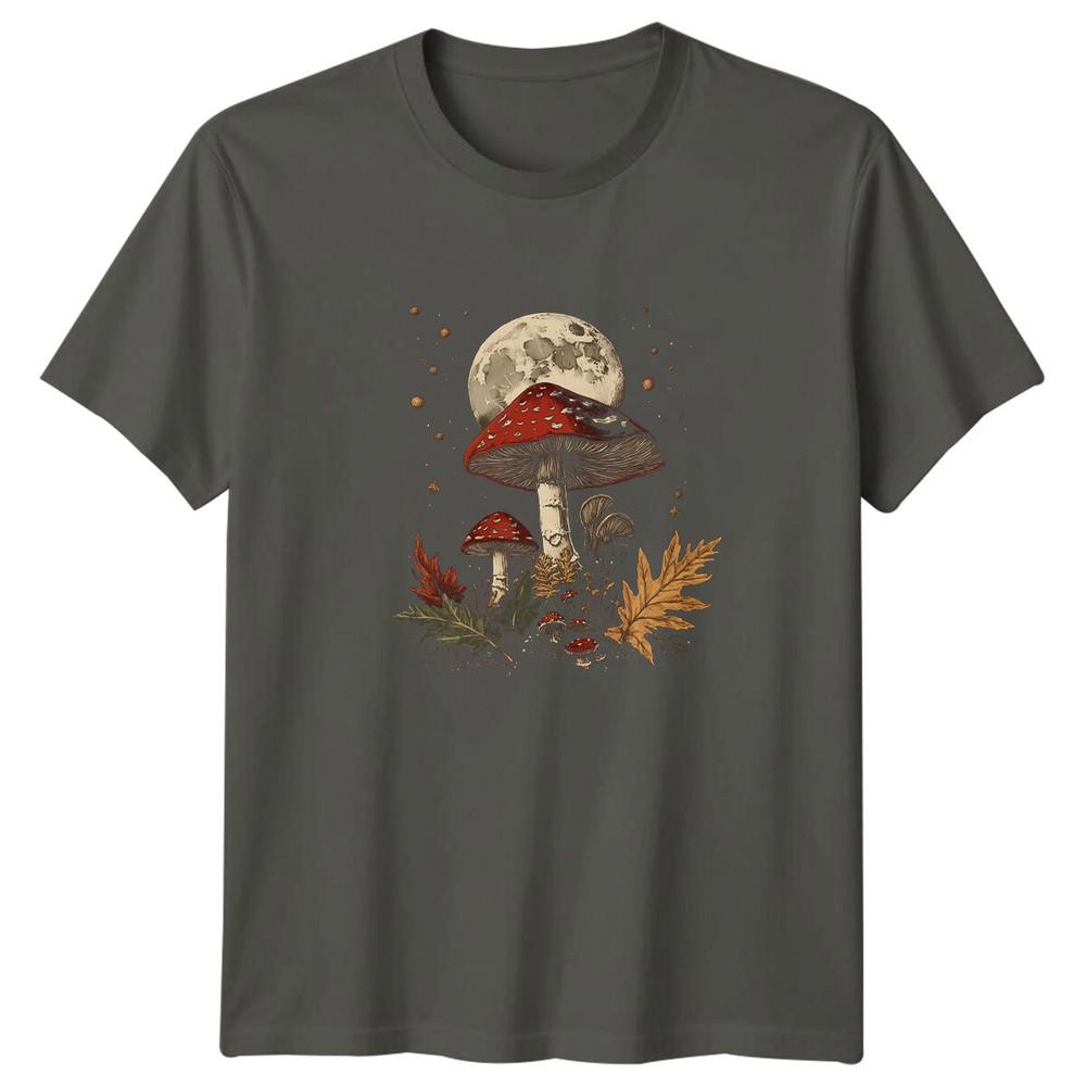 Mushroom Moon Nature TShirt Magic Fungi Shirt Witchy Tee S
