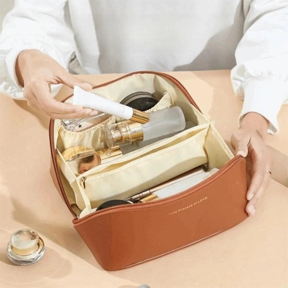 Portable Handheld Cosmetic Case Large Capacity Travel Toiletry Bag Pillow Makeup Bag  Travel