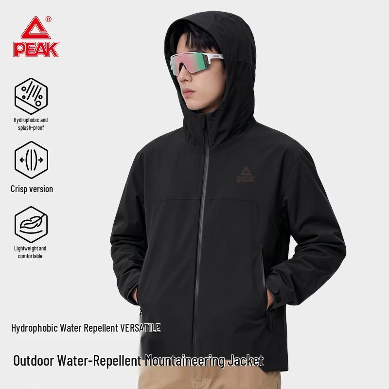 PEAK Men s Outdoor Soft Shell Hooded Jacket M