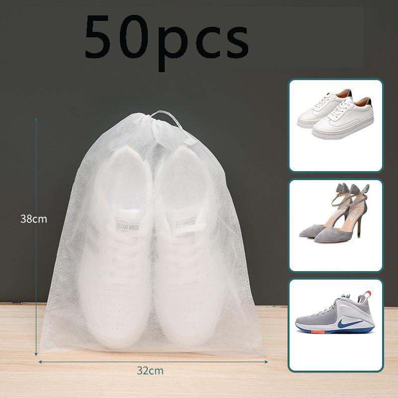 50 Stück Schuhaufbewahrung Staubbeutel, Vlies Schuh Sonnenschutzhülle, Staubschutz für Schuhe, Universeller Staubschutz für Taschen und Kleidung