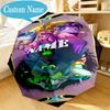 Custom Name Rainbow Unicorn Umbrella Folding Umbrella, Automatic Umbrella 8-Frame for Travel, Casual Lightweight Birthday Christmas gift