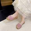 Fashion Retro Fashion Tassel Flat Slippers Women Summer Outside Wear Casual Flat Comfortable Slippers