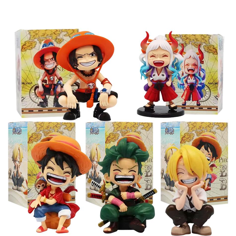 Neue One Piece Luffy zoro Sanji Portgas D.Ace Yamato Q-Version Cartoon Anime Charakter Figur Xmas Geburtstag Sammlung Spielzeug Heiß