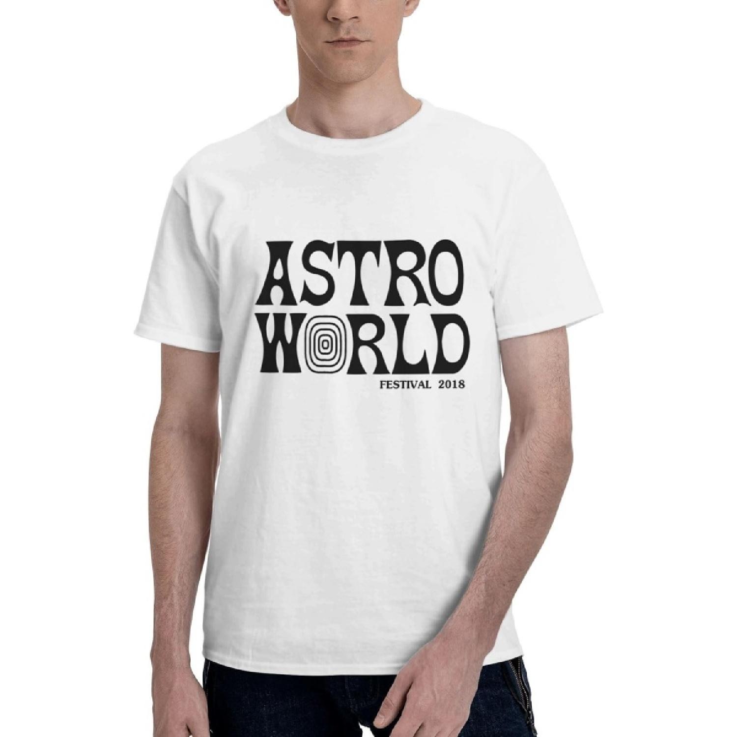 Lunivoca Astroworld Трэвис Скотт Мужские футболки True Classic Tees Хлопок Приталенные Повседневные мужские футболки(1) S