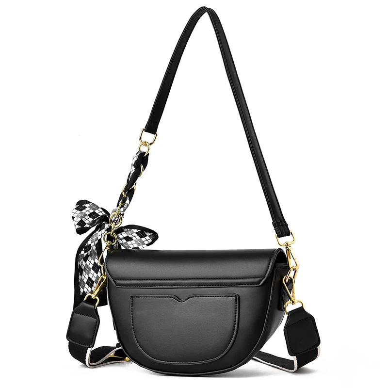 

Женская сумка через плечо с внутренними отделениями, ПУ-сумки, внутренний карман на молнии, швейная строчка, сплошной, новый