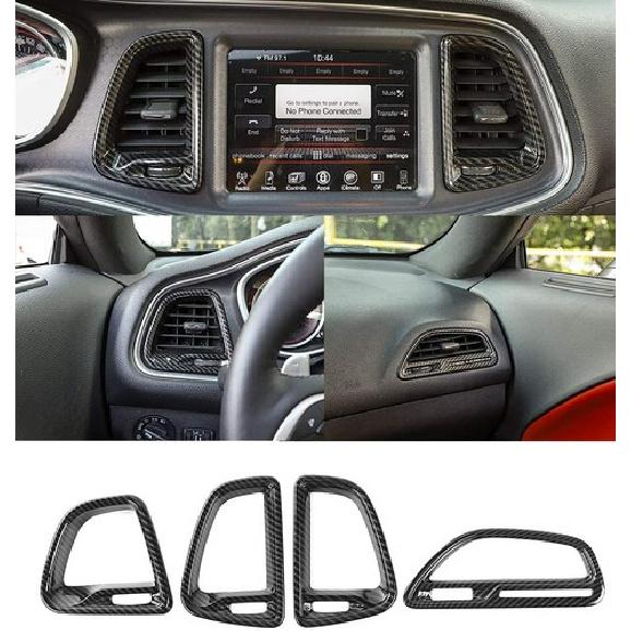 Center Console Air Conditioner Outlet Vent Trim Accessories for Dodge Challenger
