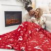 Christmas Blanket Soft Flannel Warm Plush Holiday Decoration Blanket Winter Comfortable Sofa Blanket S135