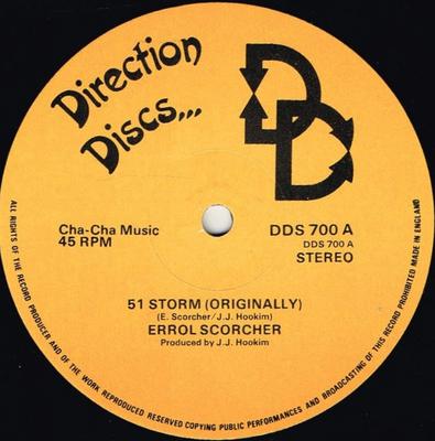 12inch Record ERROL SCORCHER - 51 Storm (Originally) / Step It Ina DDS700 Direction Discs UK Reggae, Ska & Dub Used