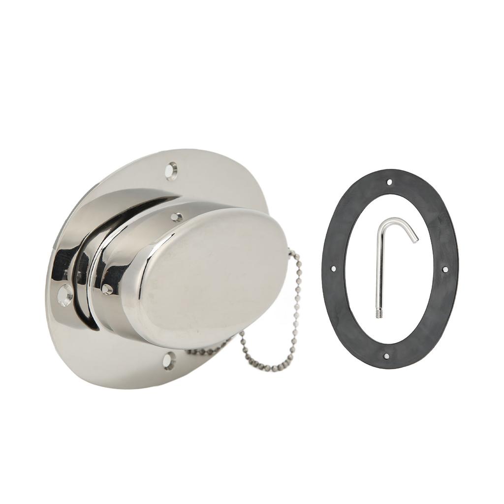 304 Edelstahl Ketten-Decksdurchführung mit Gummidichtung 6,32x4,47in Basis 4,3x2,31in Loch Marine Yacht Zubehör