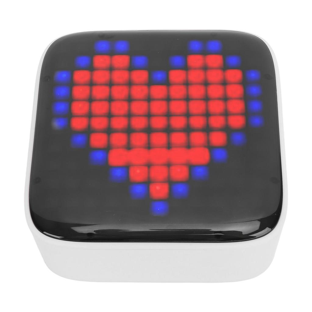 Mini Bluetooth Speaker Retro LED Colorful Light Pixel Style Portable Wireless Speaker for Bedroom Office Dorm Outdoor