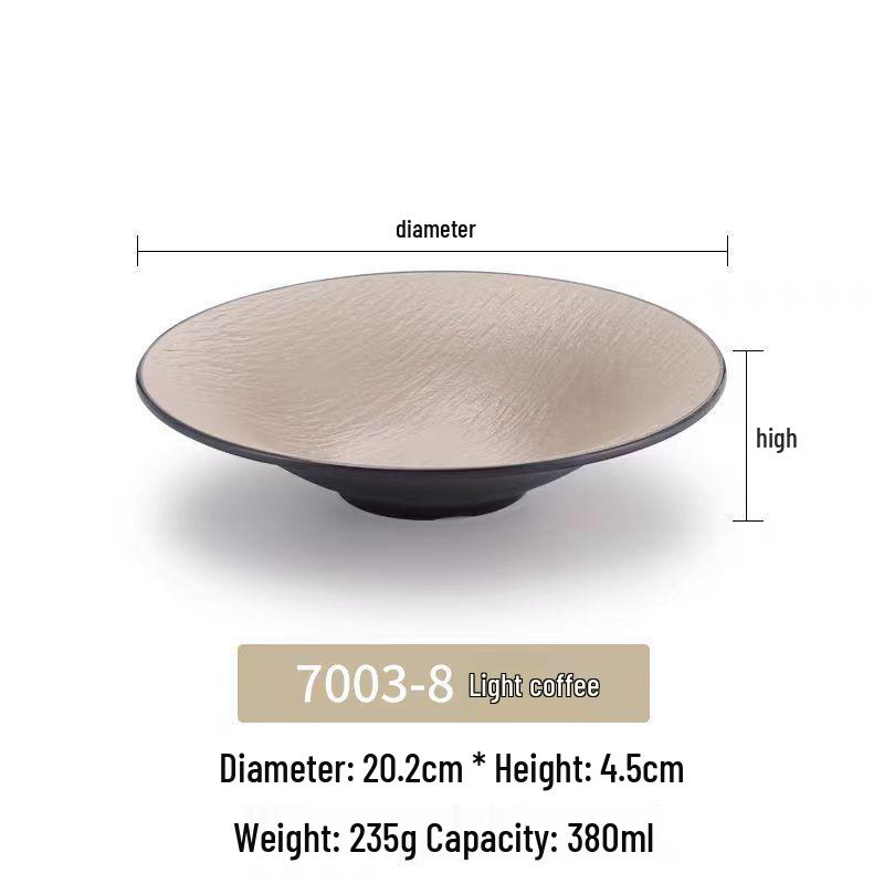 Melamine Japanese Conical Hat Bowl - Large Plastic Soup, Rice, and Noodle Bowl