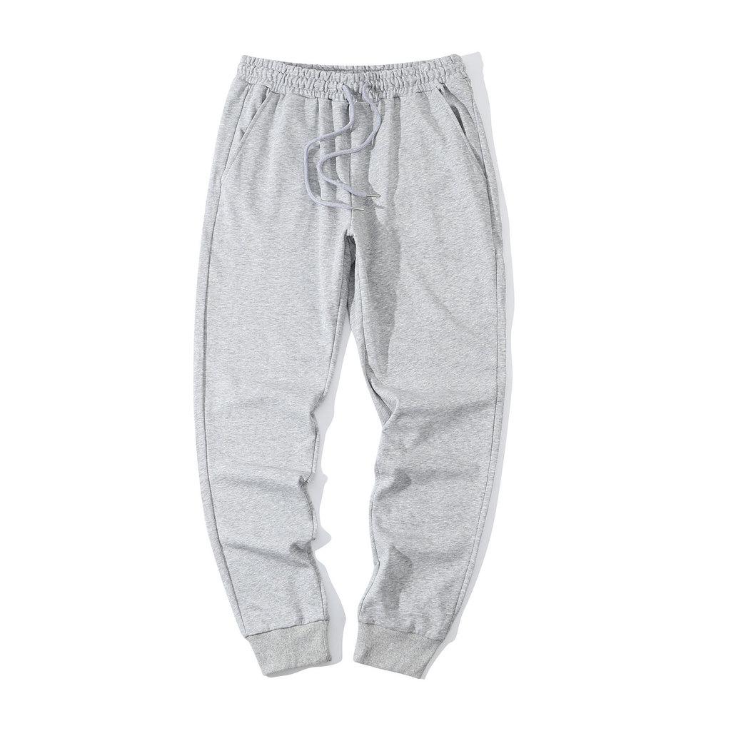 Men Cotton Jogger Pants With Drawstring Waist For Casual Sports And Autumn Wear