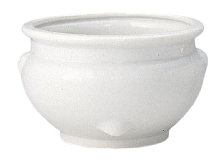 White Flat-Bottom Incense Burner [5 inches]  Buddhist Altar Supplies, Home Memorial Supplies, Urn Use