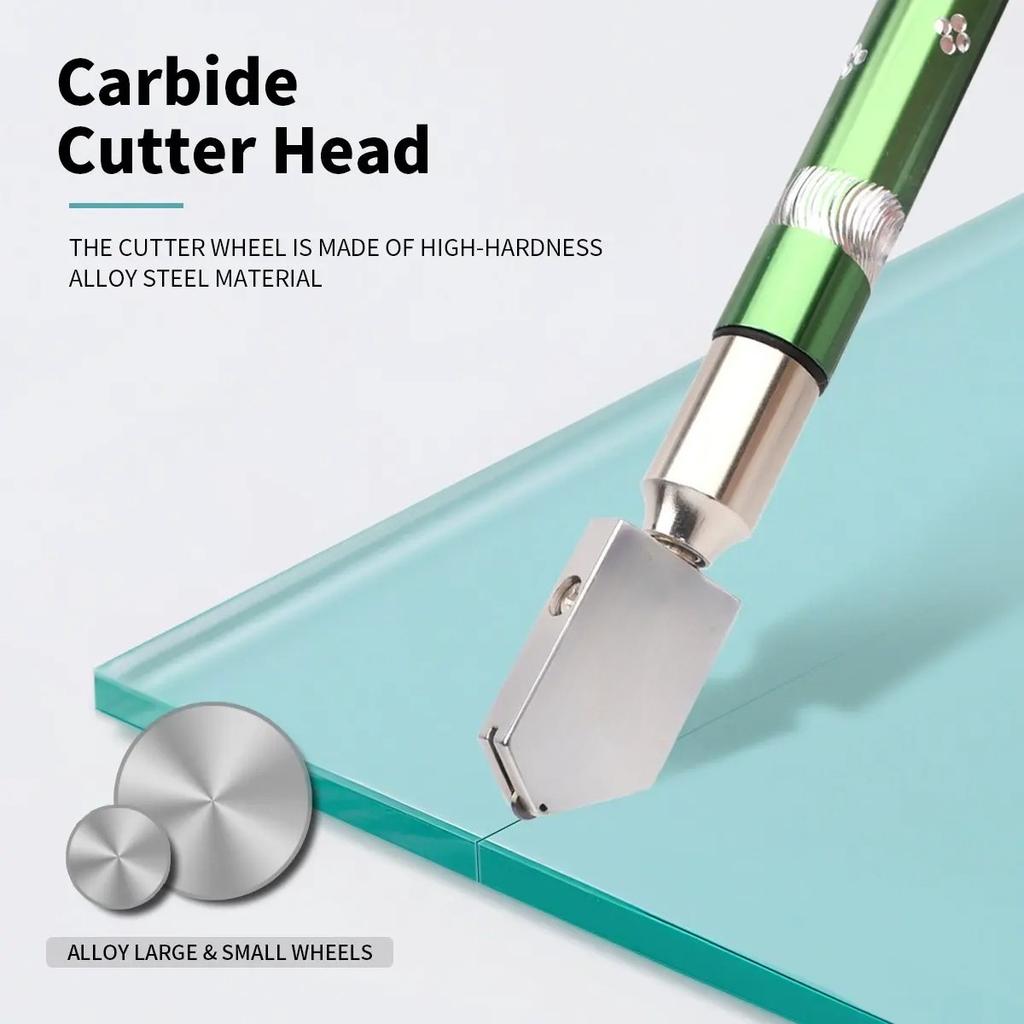 1 Stück Mehrfarbig Professioneller Glasschneider für Fliesen Tragbarer Glasschneider Diamantspitze Fenster Bastelglas Messer Handwerkzeug