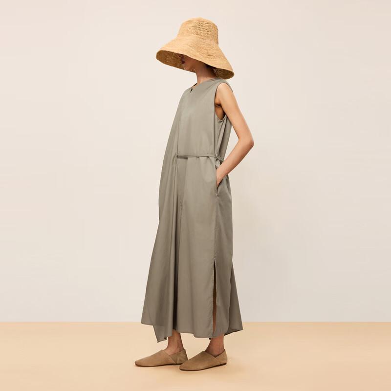 

LESS Women s 2024 Summer Casual Cotton Sleeveless Midi Dress S