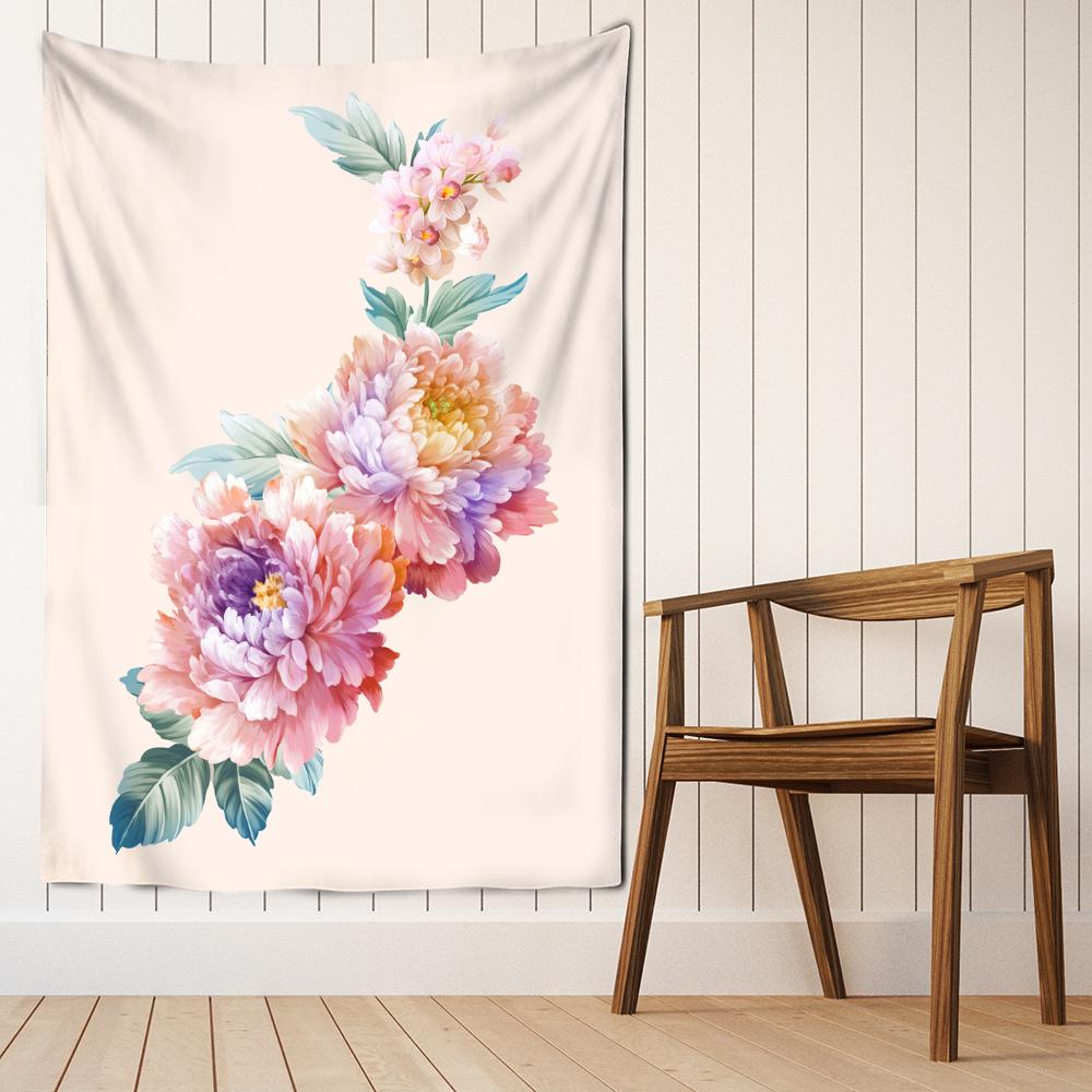 

Простой цветочный художественный гобелен, свежий Ins, богемный стиль, хиппи, тапиз, настенный декор для дома и комнаты 95x70cm