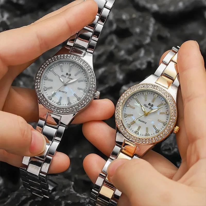 Fashion Ladies Wrist Watches Dress Gold Watch Woman Crystal Diamond Watches Stainless Steel Silver Clock Women Montre Femme