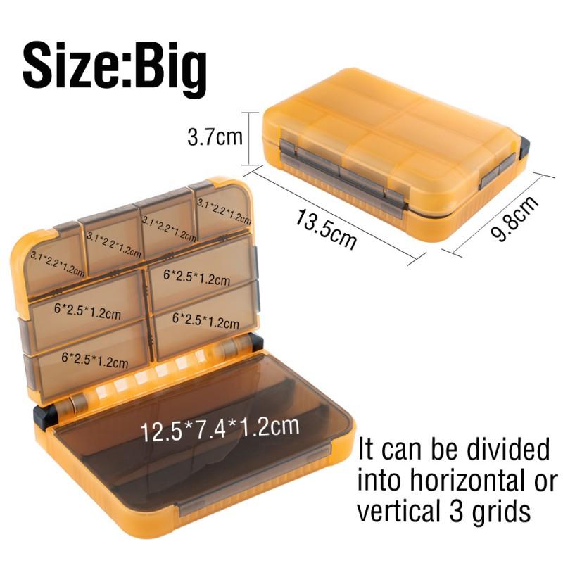 Fishing Lure Box Foldable Portable Double Layer Tackle Micro Bait Storage Organizer Accessories