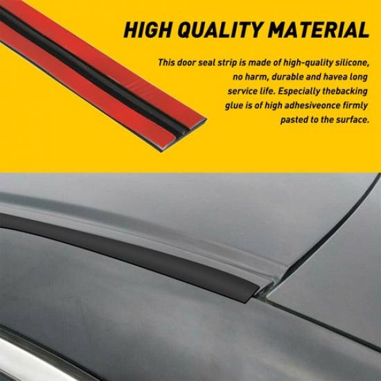 3M/10FT Black Seal Rubber Strip Trim For Car Front Windshield Plastic Panel-Hood