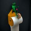 Creative Toilet Paper Holder Funny Frog Riding Unicycle Wall Mounted Paper Towel Holder