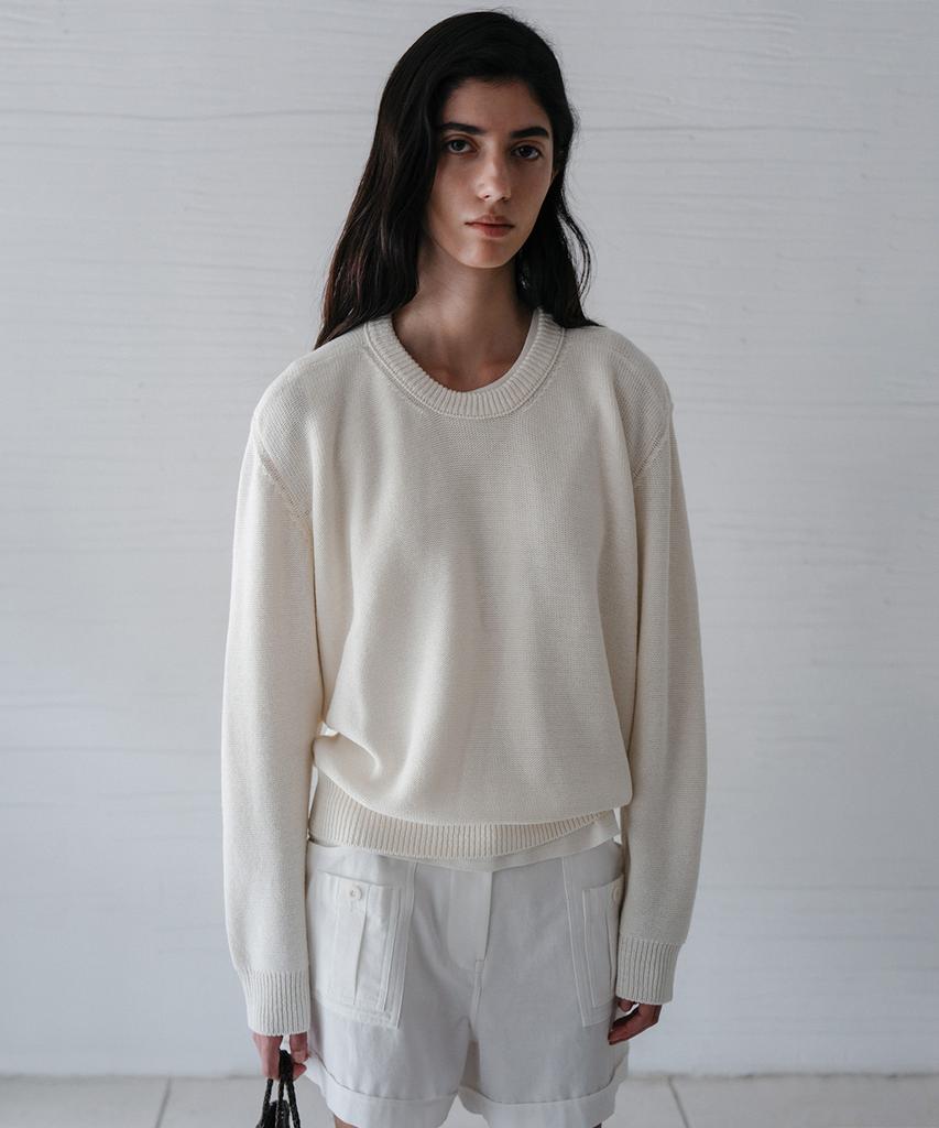 Beullaengkeulumumeon Crispy Crewneck Knit_Ivory