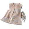Spring 2025 Jacquard button-up sleeveless vest retro high-end temperament top