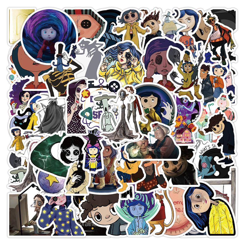 50 Stück Cartoon Coraline Aufkleber Graffiti Abziehbild Handy Koffer Dekoration Tasse