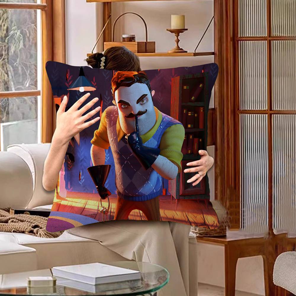 Spiel Hello Neighbor 2 Kissen Anime Kissen Sofa Bett Kopfkissenbezug Kissenbezug 45x45 cm Mode
