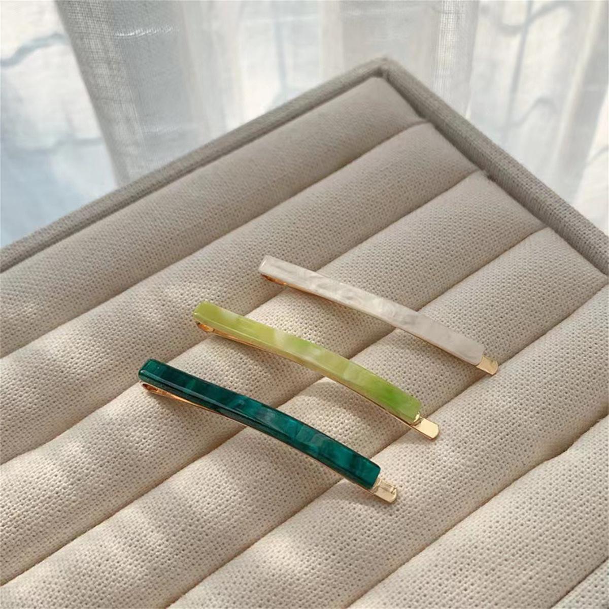 

3 шт./набор Ацетатные заколки Простые продолговатые геометрические заколки для волос Шпилька Боковые заколки Милые милые женские аксессуары для волос