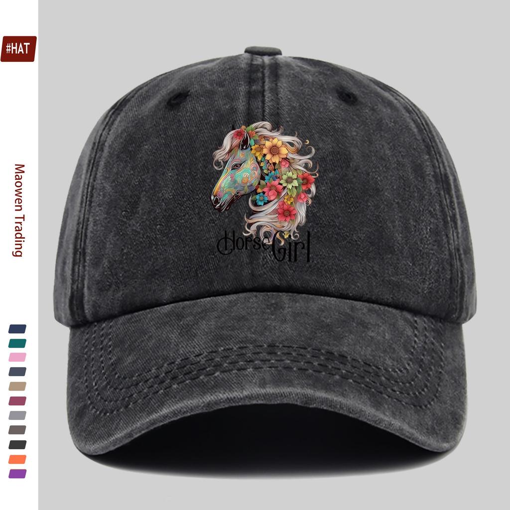 pc pcs Horse Floral Print Trucker Hat Suitable for Dating Outdoor Sports Beach Vacations Fishing Cycling Parties Adju